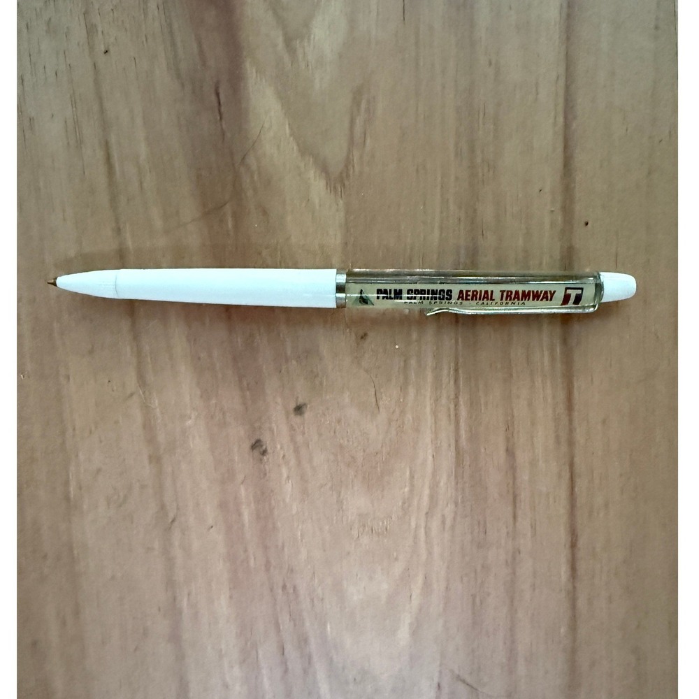 Eskesen Floating Pen Palm Springs Aerial Tramway Souvenir White Vintage Denmark